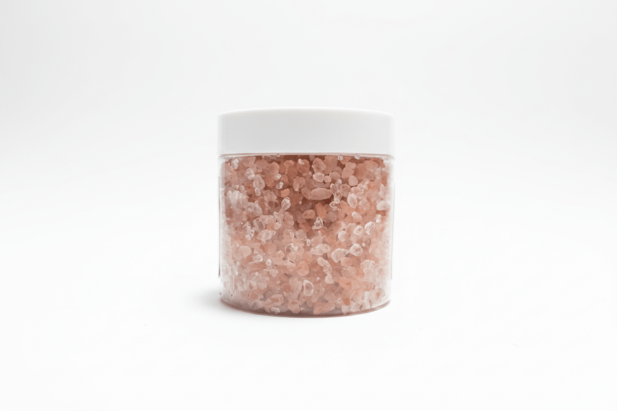 Bath Salts jar - white background