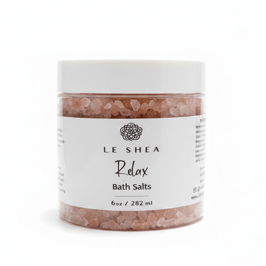 Le Shea Relax Bath Salts - white background