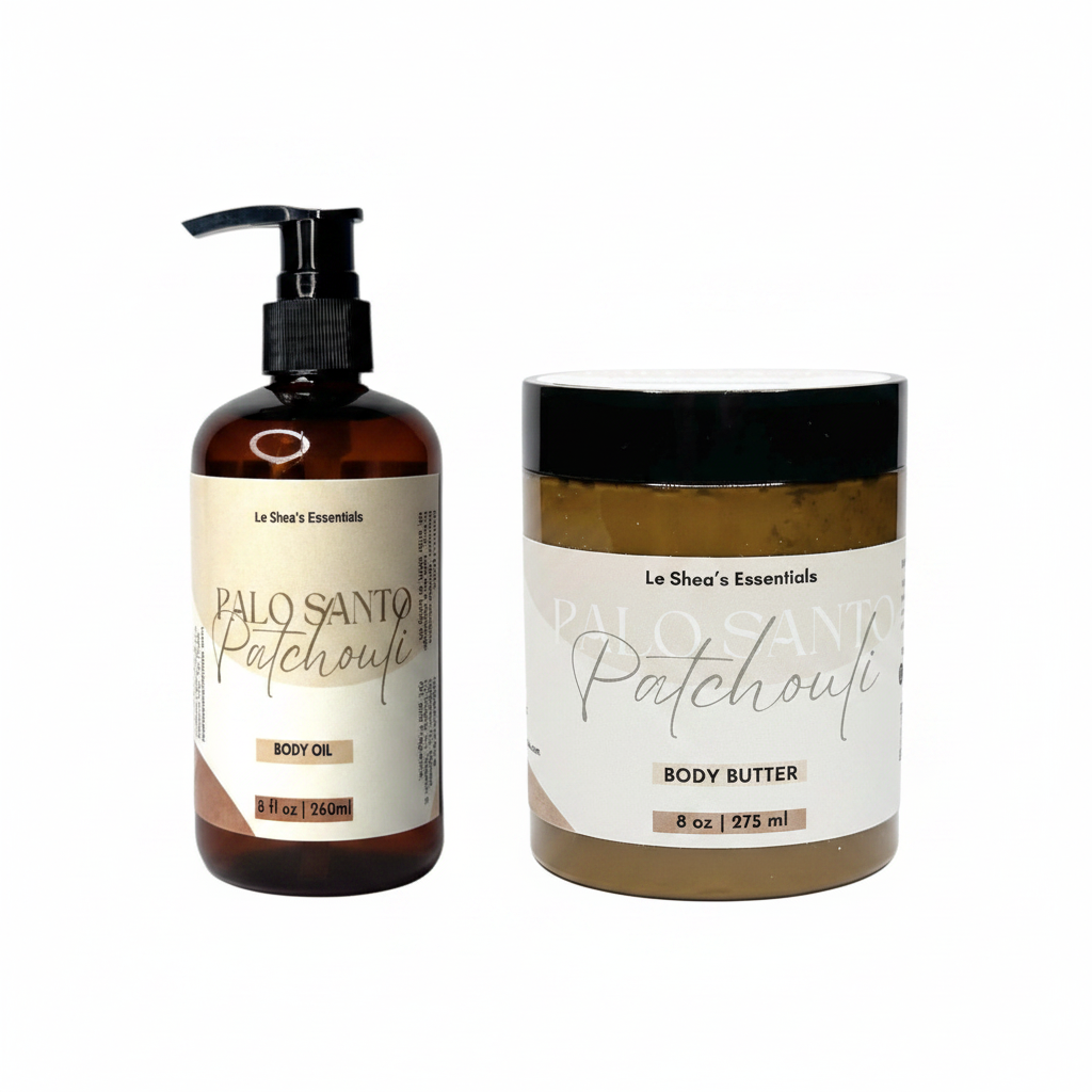 Palo Santo & Patchouli Luxury Set - Body Oil and Body Butter