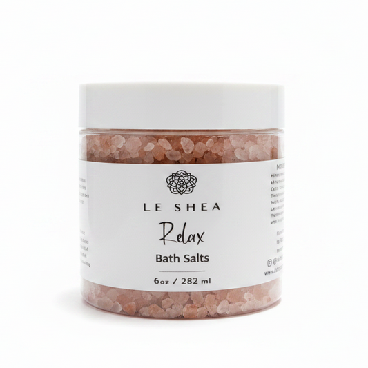 Le Shea Relax Bath Salts - white background