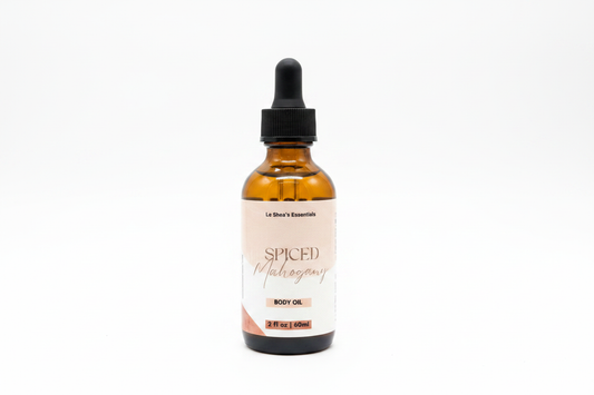 Spiced Mahogany Body Oil - White Background